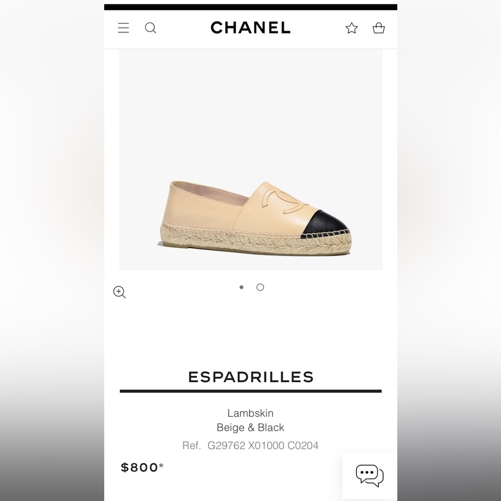COPY - CHANEL LAMBSKIN ESPADRILLES